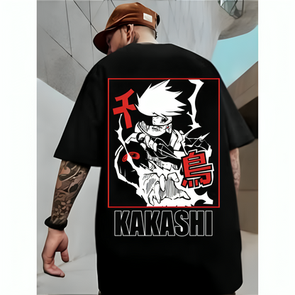 Naruto Kakashi Hatake Chidori Oversized T-shirt