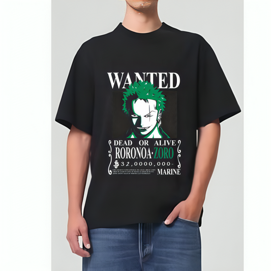 One Piece Zoro Wanted Oversized T-shirt