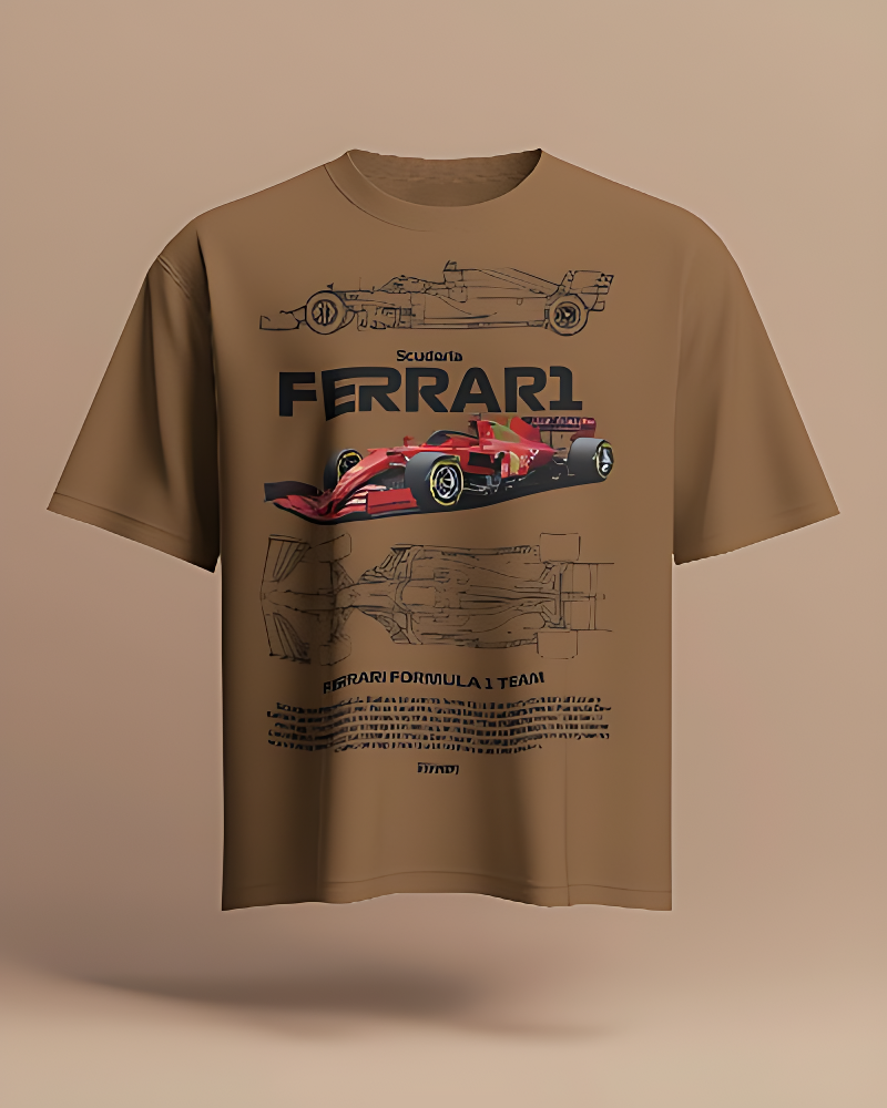 Ferrari F1 car Oversized T-shirt